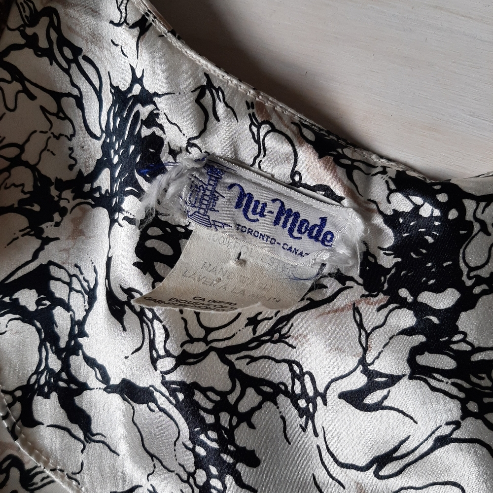 Vintage Nu-mode black and white top - Picture 3 of 7